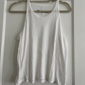 Enza Costa Tissue Jersey Crop Tank - White - S